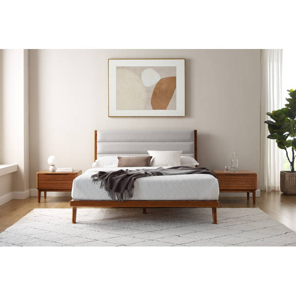 Corrigan Studio® Horey Solid Wood and Upholstered Platform Bed Wayfair